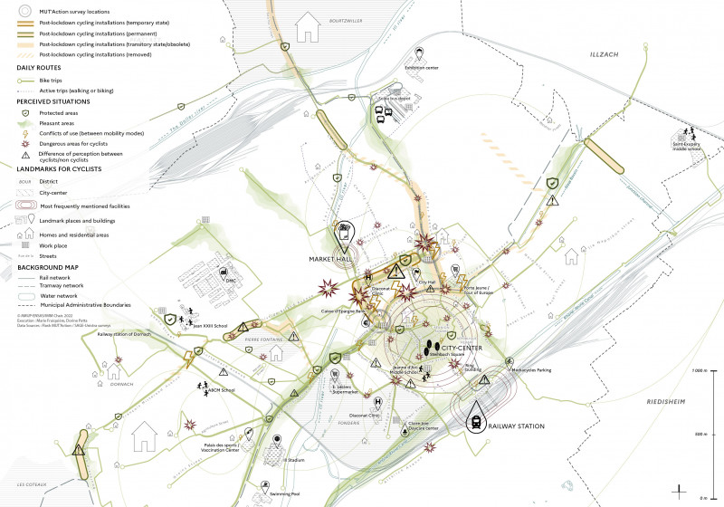 Mulhouse, cycling city. Cyclists’ practices, landmarks and perceptions of space